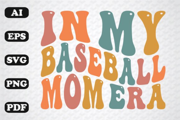 A Retro Embroidery Design for Baseball Mom Projects