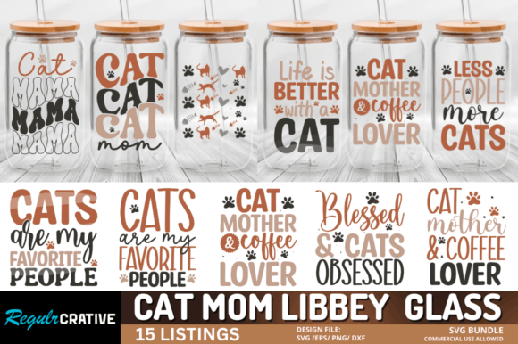 Cat Mom Libbey Glass SVG Bundle: A Designer's Review